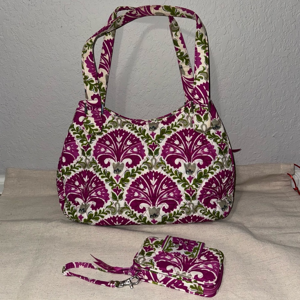 Vera Bradley Ada Triple Entry Satchel and Wristlet